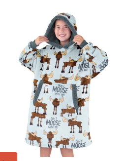 Lazy One-Kids Blanket Hoodie