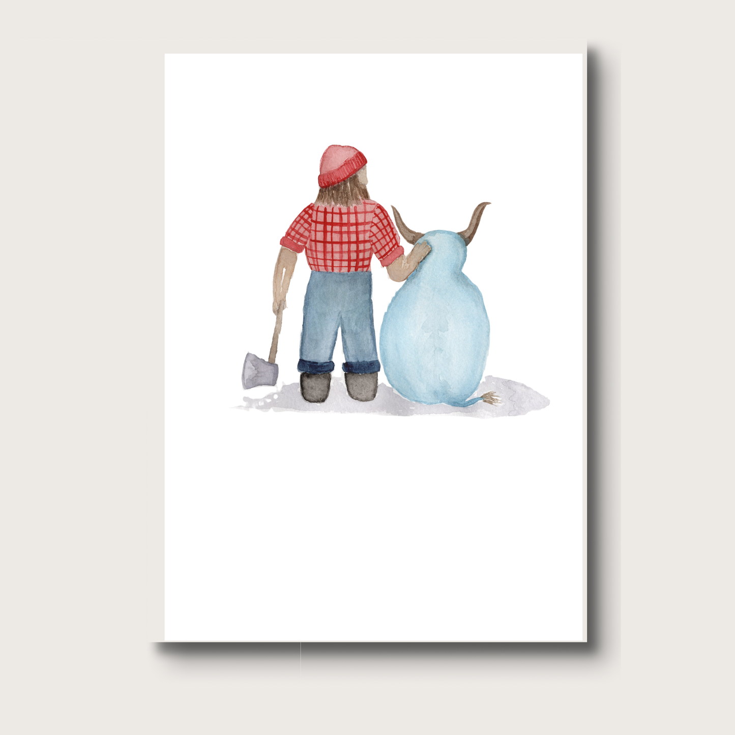 AligN: Paul Bunyan + Babe - Minnesota Icon Greeting Card