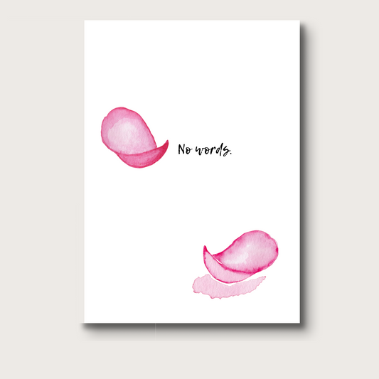 Petals-No Words Sympathy Greeting Card