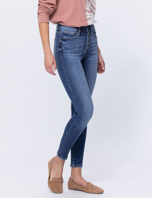 Judy Blue High Rise, Skinny, Button Fly