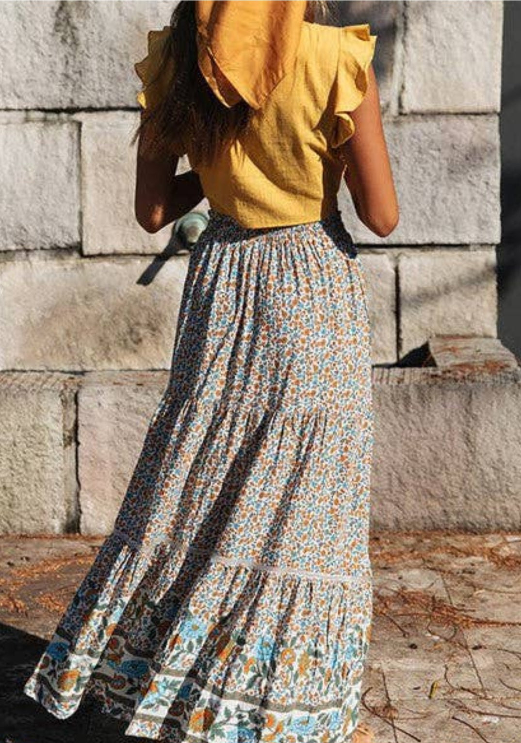 Ruffled Maxi Skirt