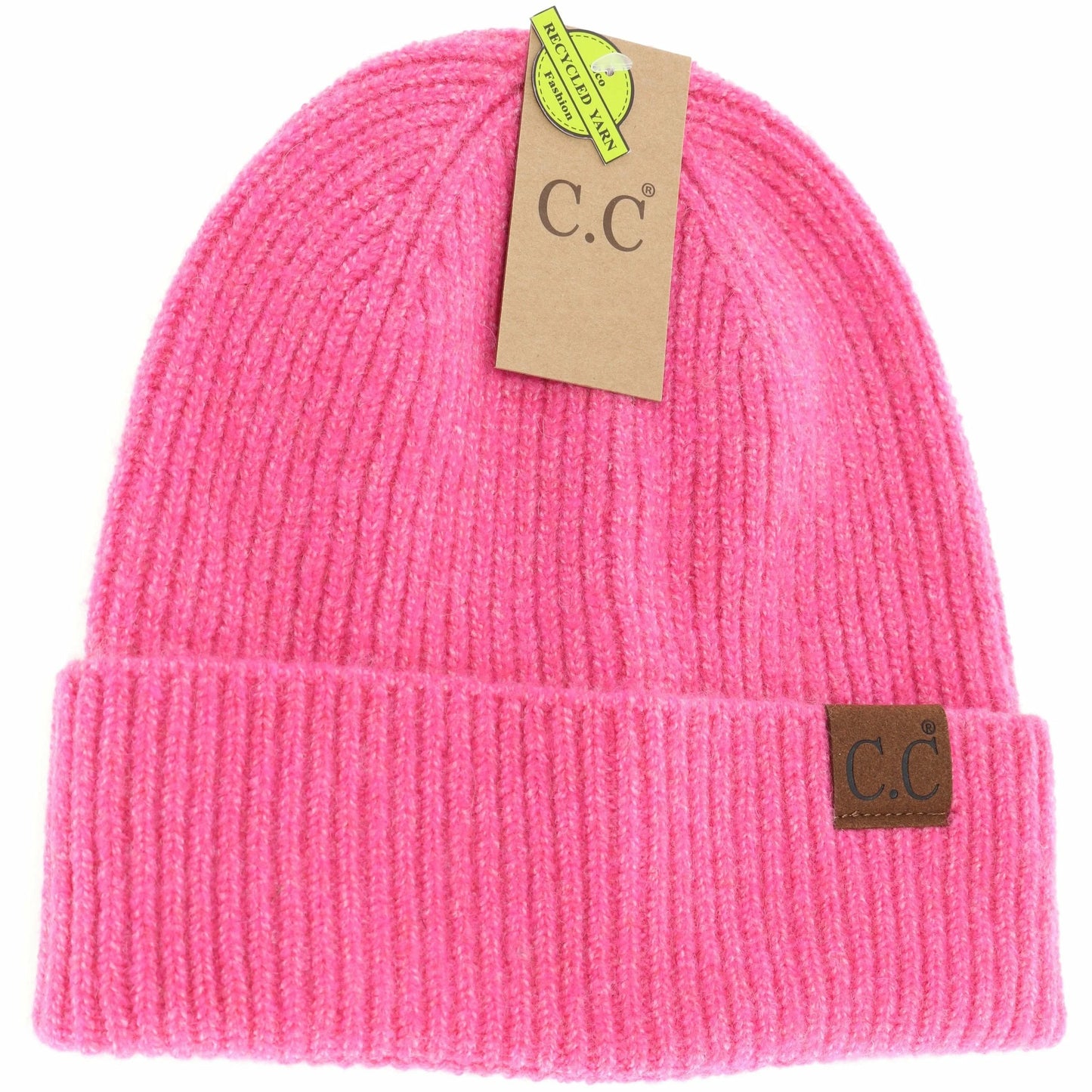 Unisex Soft Ribbed Cuff CC Beanie