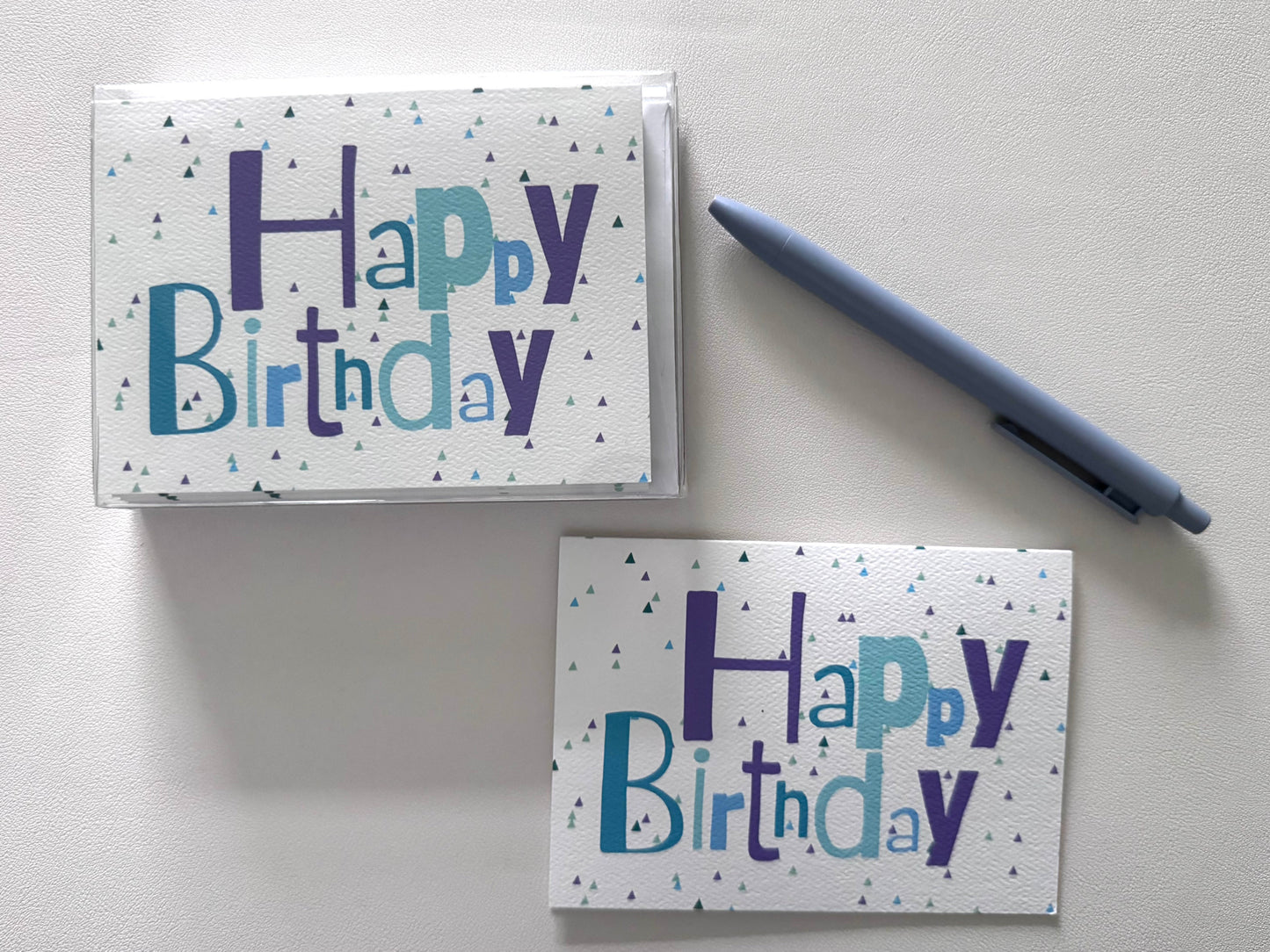 AligN Boxed Greeting Cards: Stacked Happy Birthday