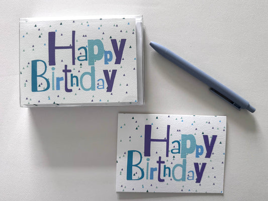 AligN Boxed Greeting Cards: Stacked Happy Birthday