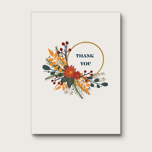 Card-Thank You - Autumn Wreath