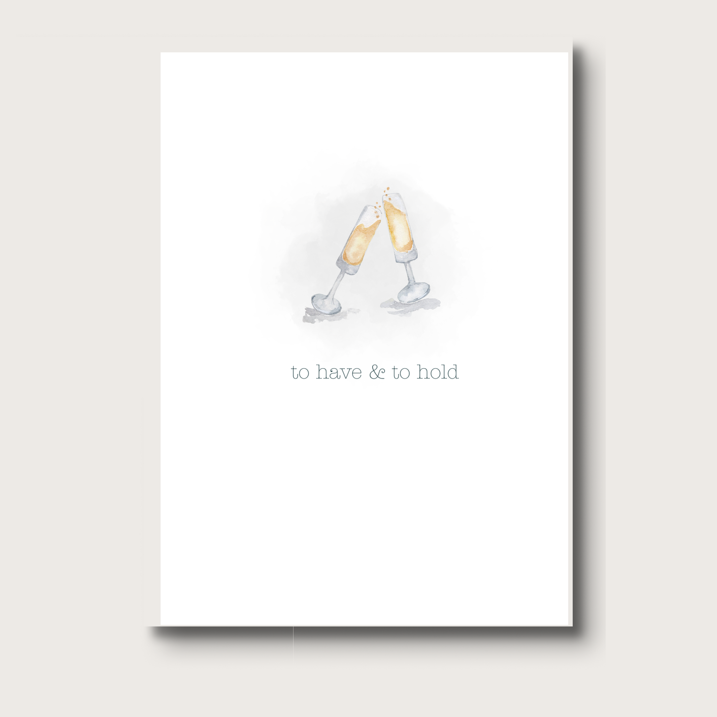 AligN: Wedding Congratulations Greeting Card - Champagne Toast