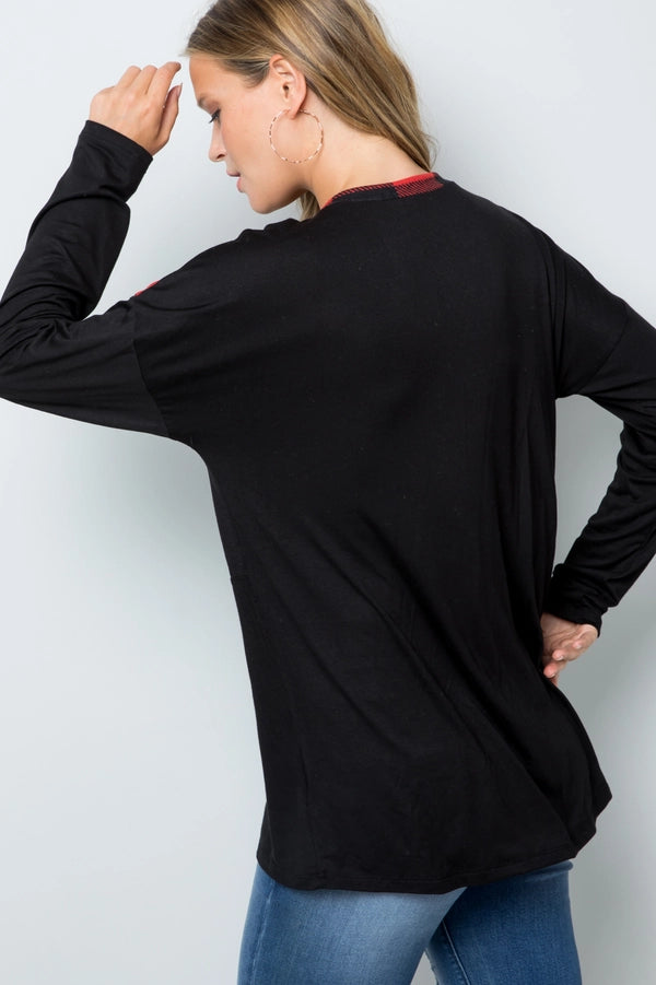 Buffalo Plaid Top: Plus Size