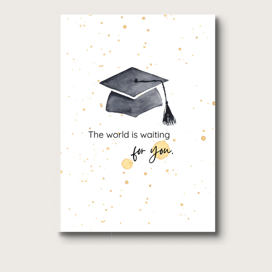 AligN: The World Is Waiting For You Graduation Greeting Card