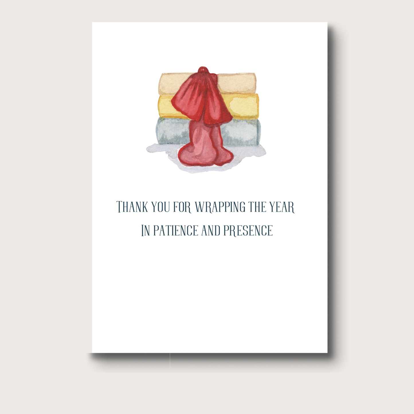 AligN: Wrapping the Year Greeting Card: Teacher Appreciation/Thank You