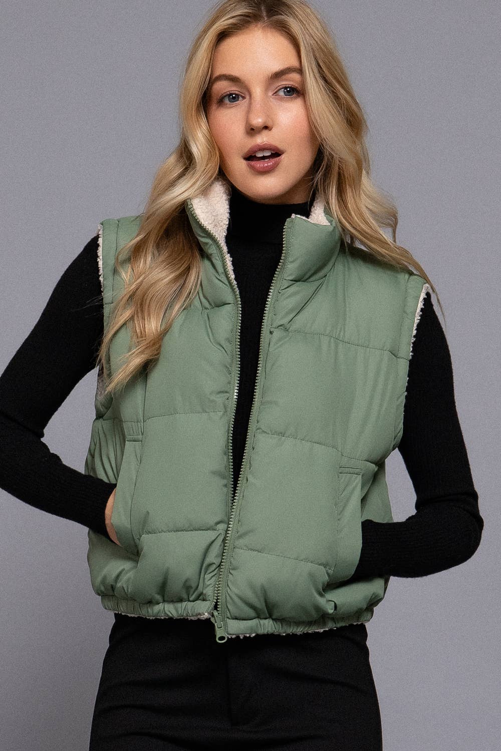 Reversible Fur Padded Vest