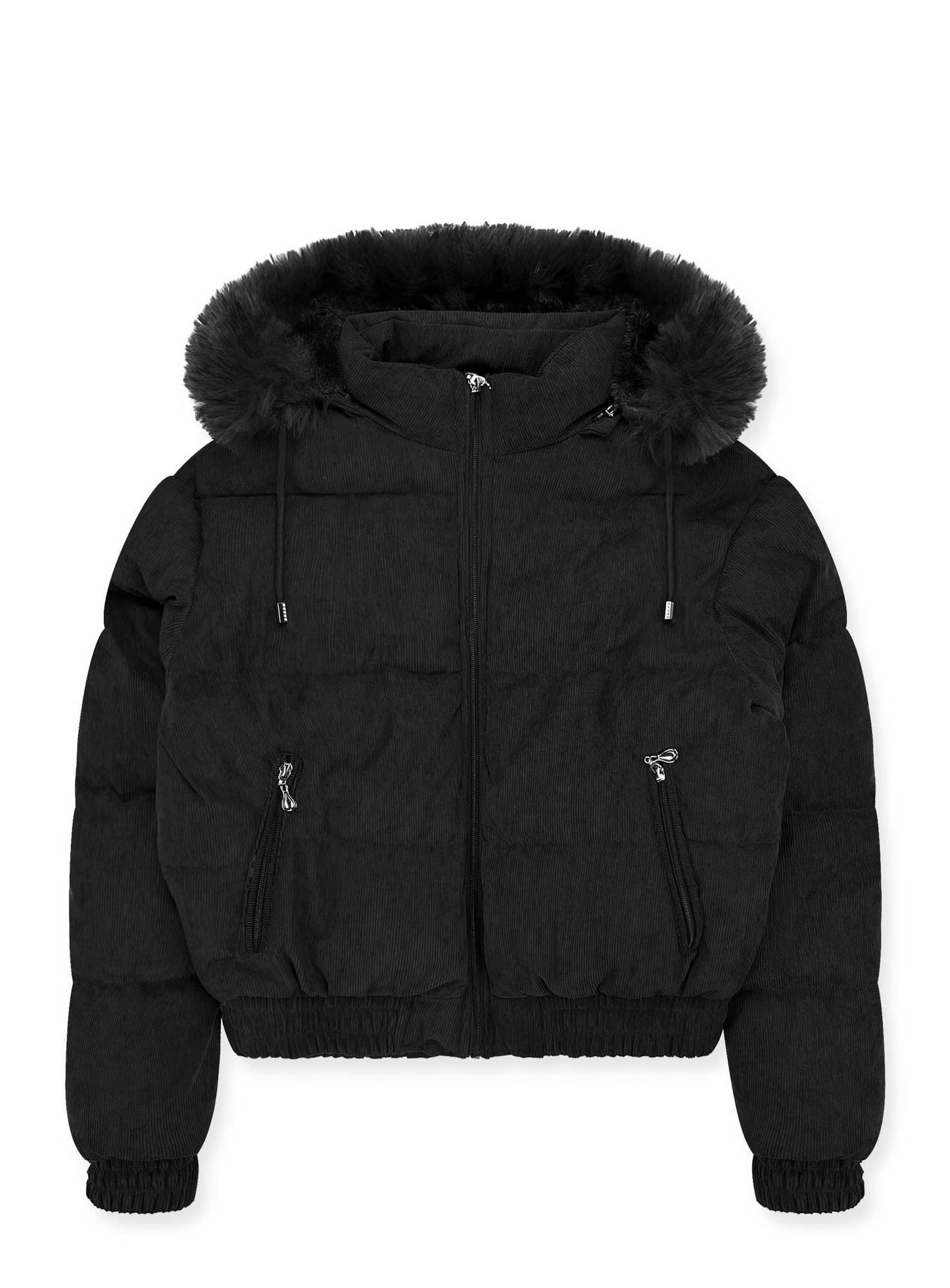 Faux Fur Hooded Puffer Jacket