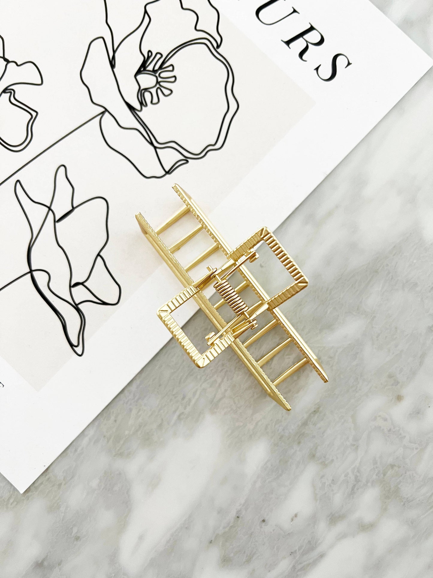 Hair Clips - Matte Gold