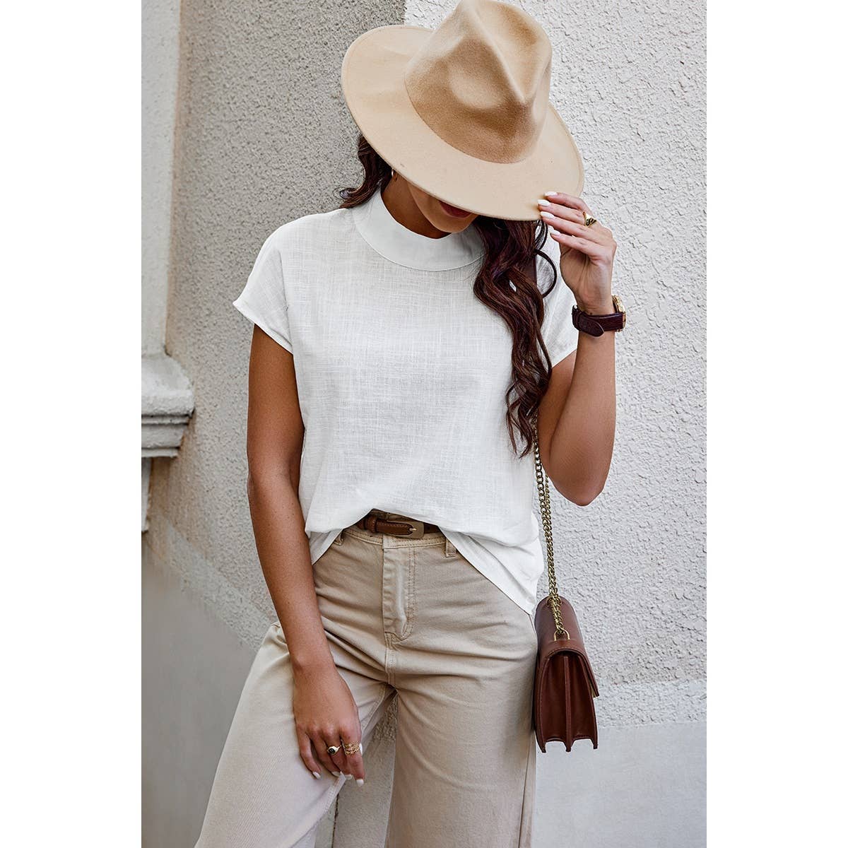 Mock Neck Blouse