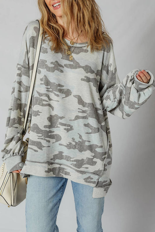 Camouflage Patchwork Sweatshirt