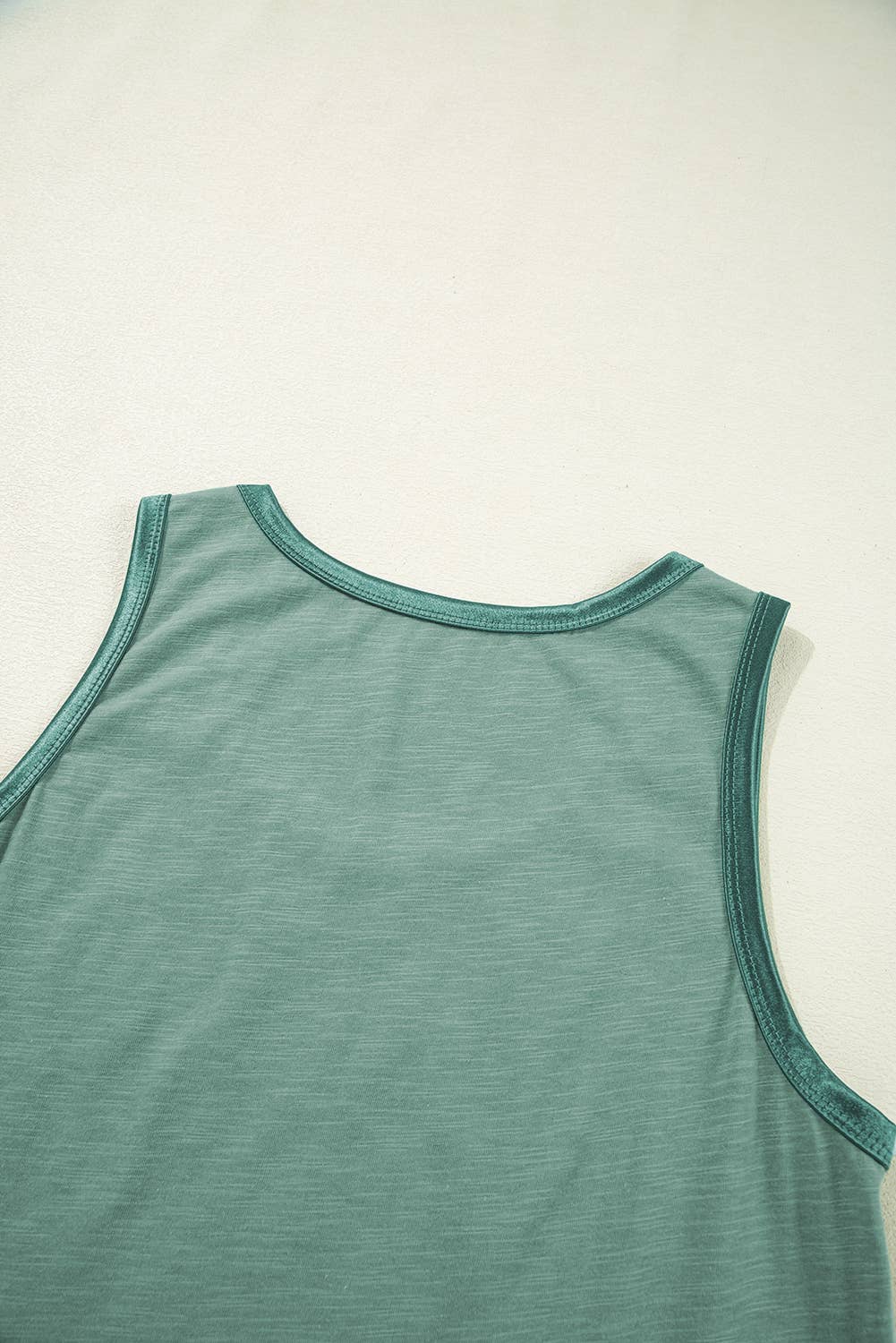 Metallic Sheen Edge Scoop Neck Tank Top