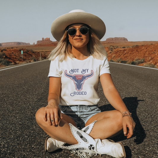Not my First Rodeo Western Skull T-Shirtm