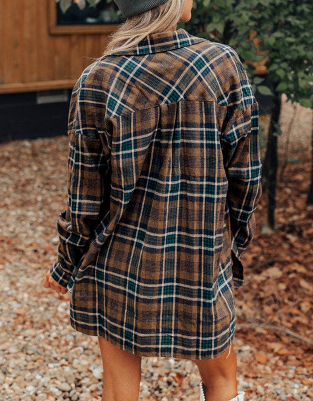 Plaid Print Shacket