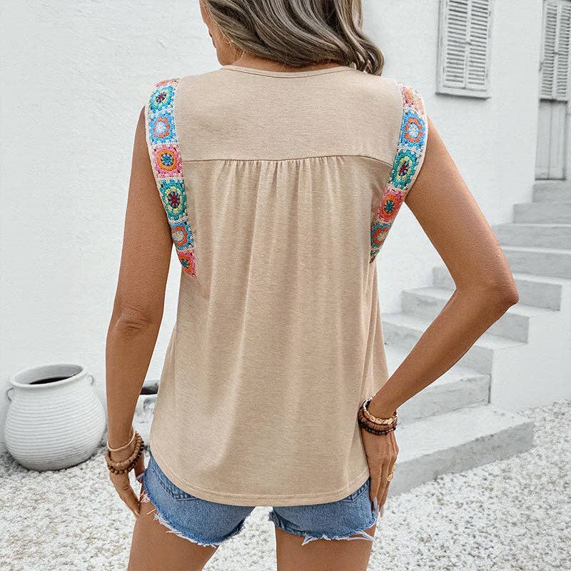 Boho Embroidered Tank