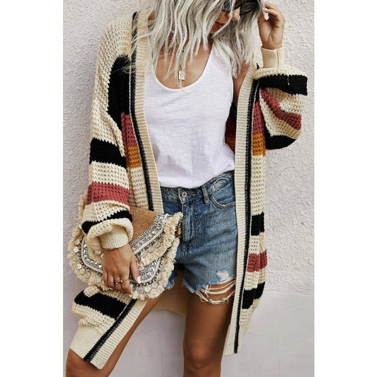 Knit Strip Cardigan