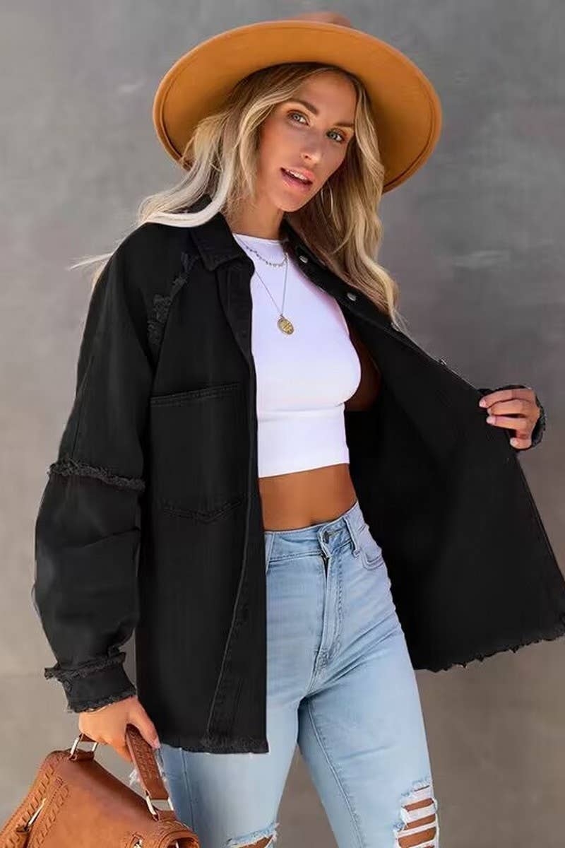 Black Patchwork Jacket