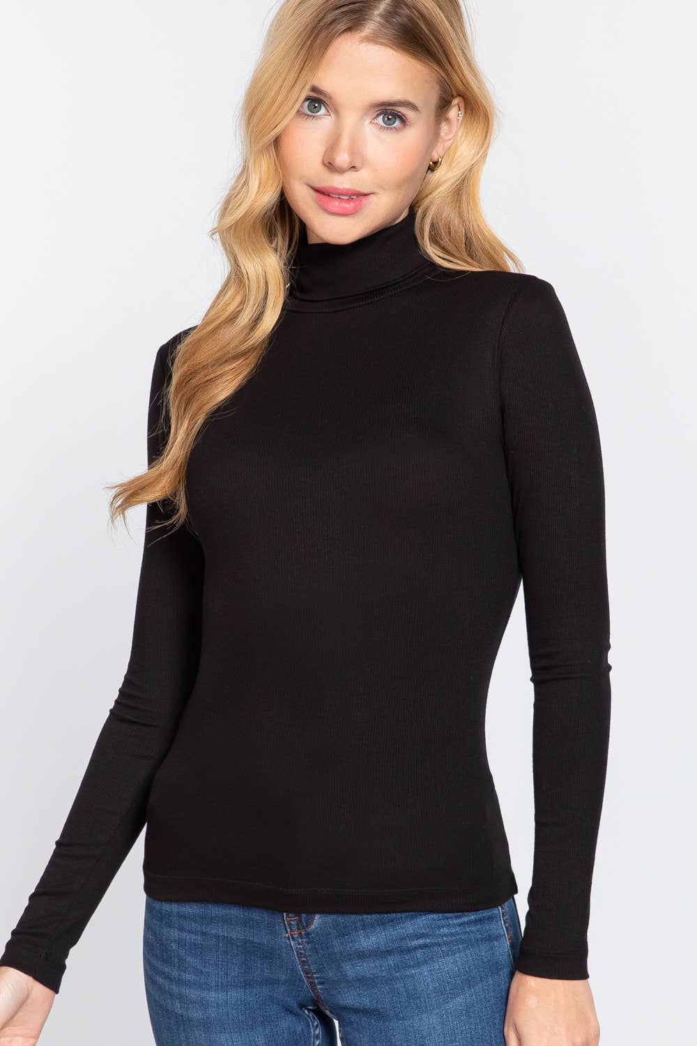 Long Sleeve Turtle Neck Top