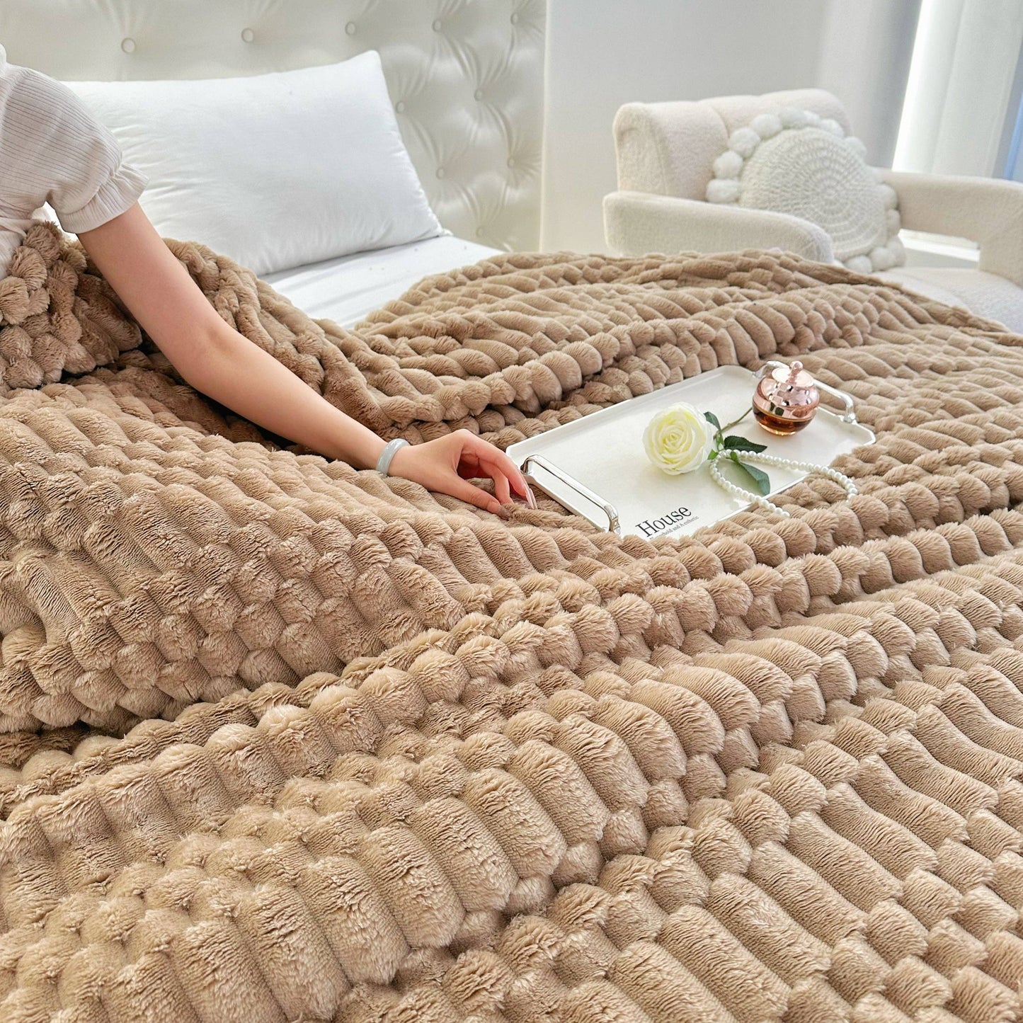 Bubble-Texture Ultra Plush Blanket