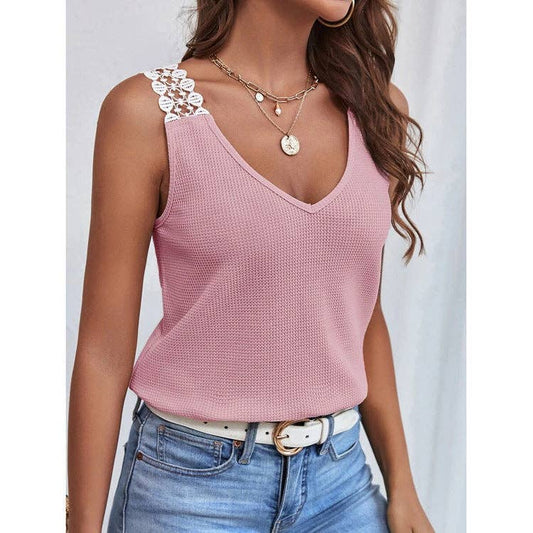 Solid Color lace tanks