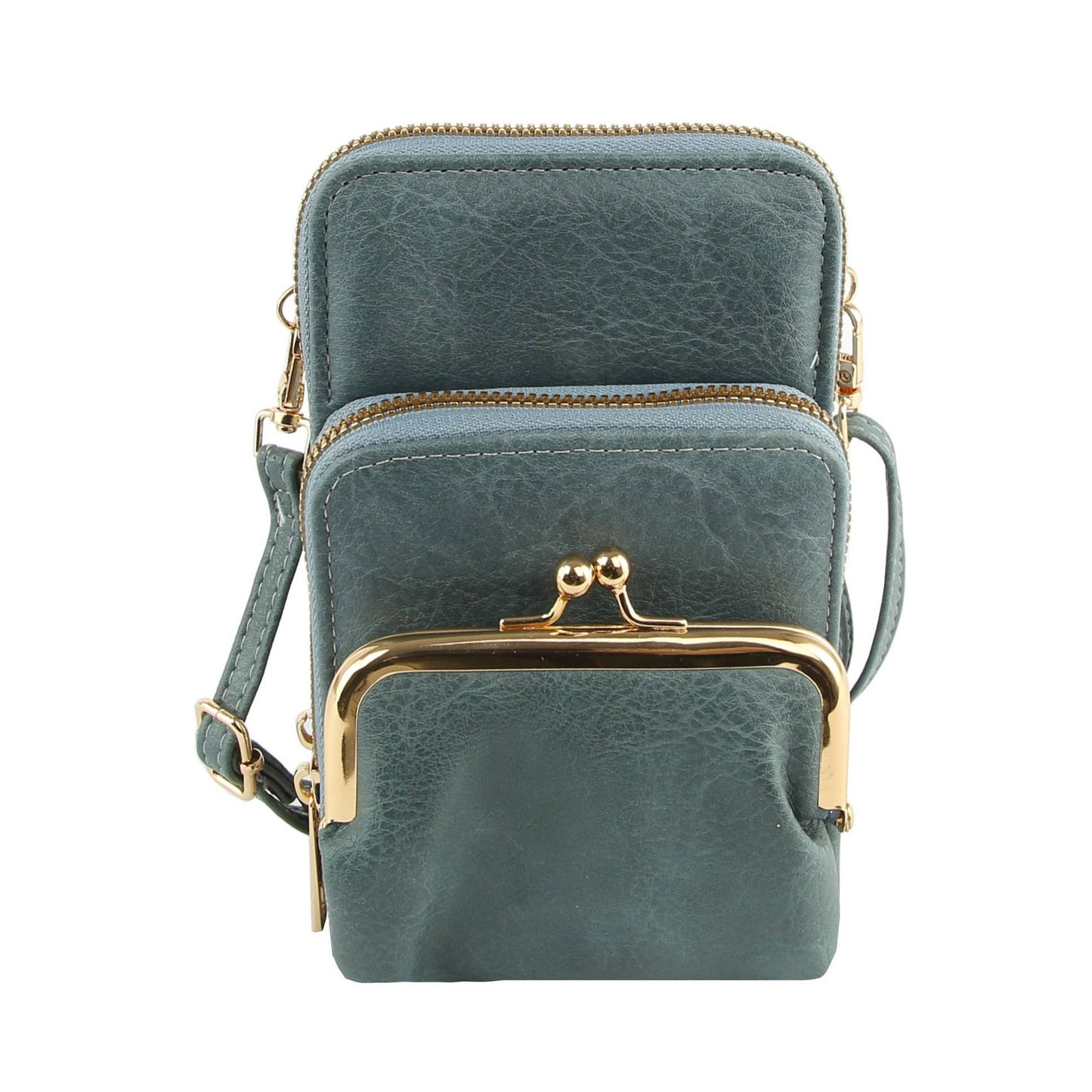 Crossbody Double Zip Handbag