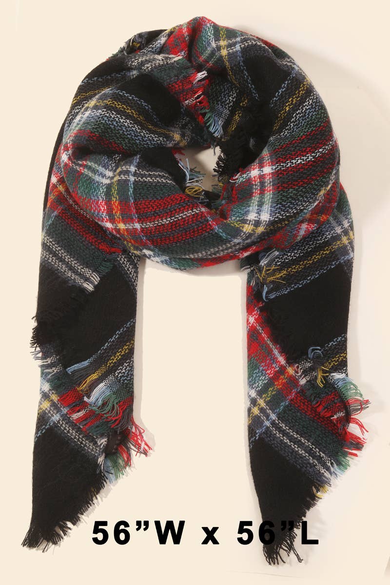 Dark Plaid Scarf