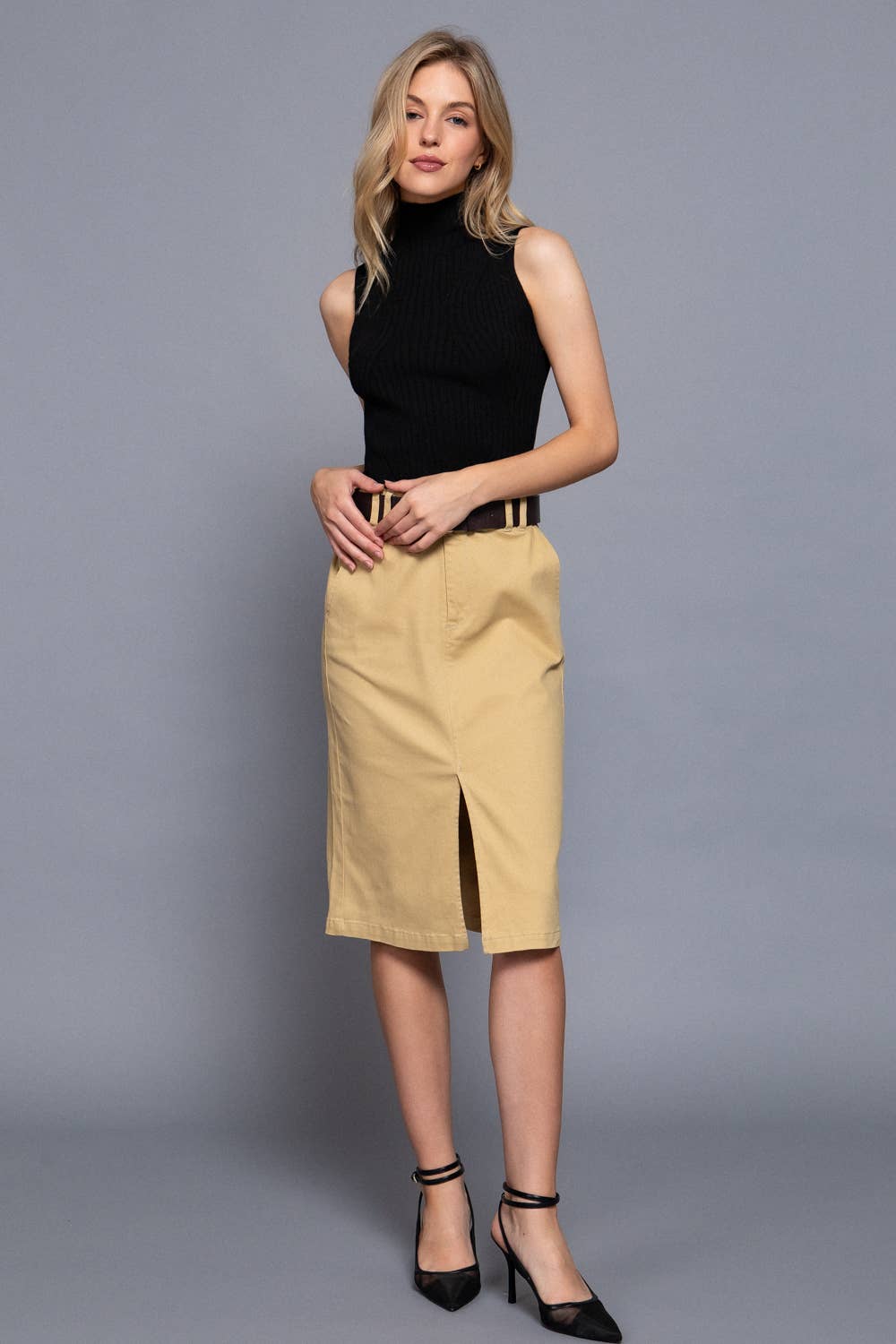 Sleeveless High Neck Tank