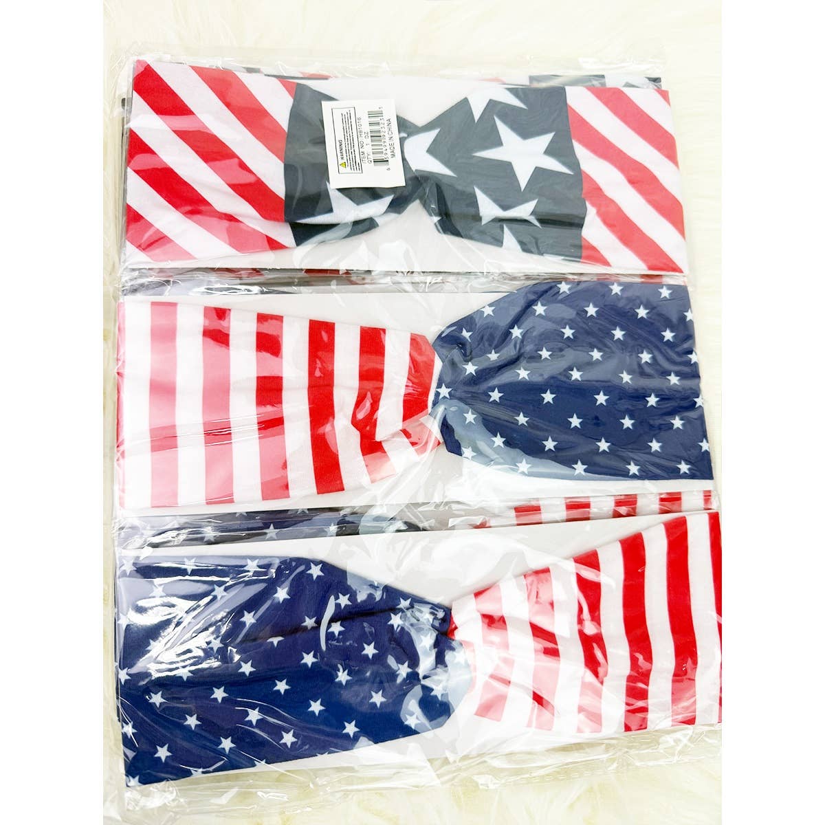 American Flag Headwrap Set