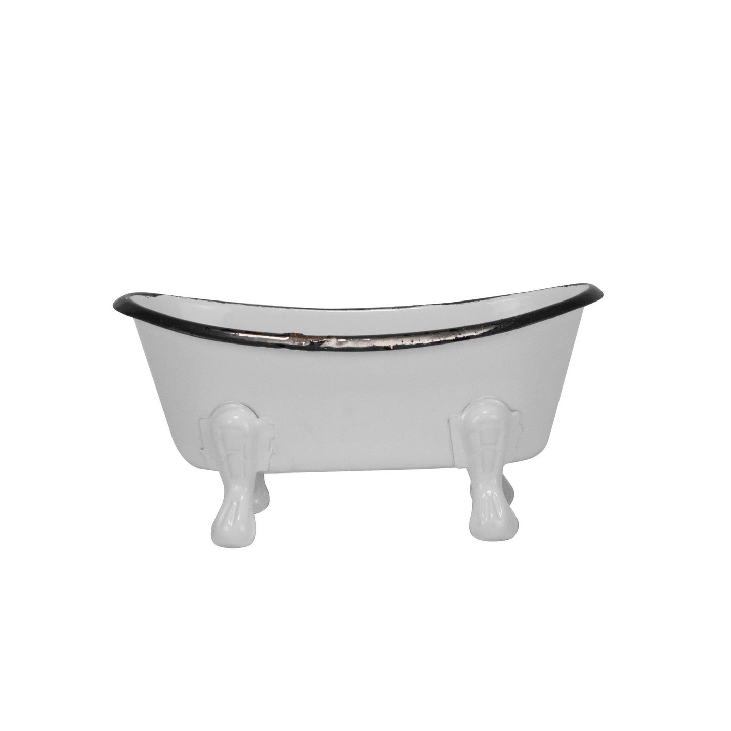 Mini Distressed Enamel Bathtub Soap Dish