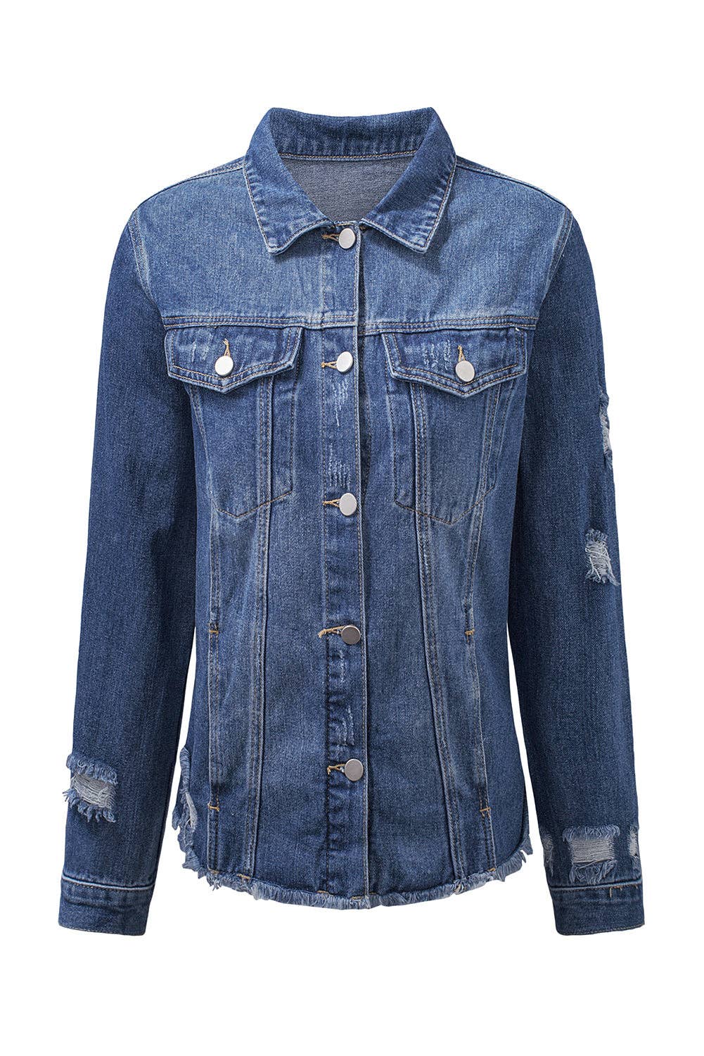 Denim Distressed Jacket