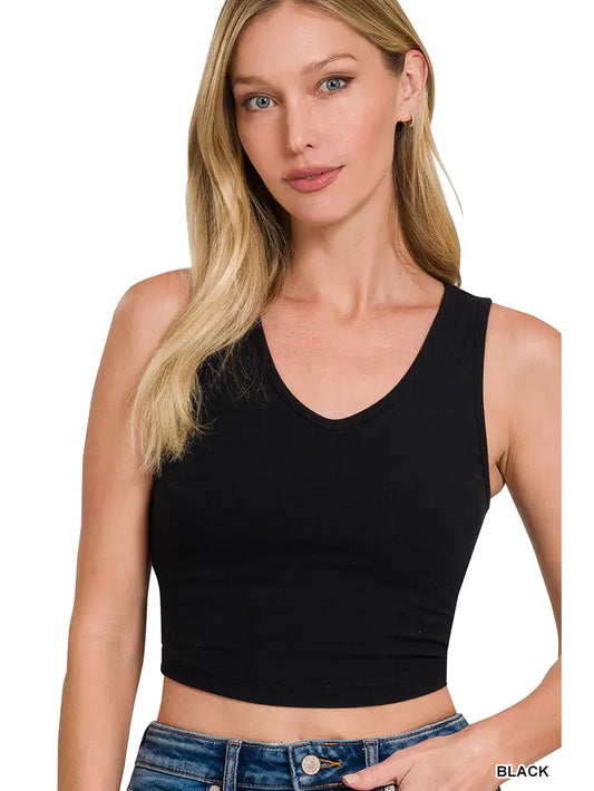 Cropped V-Neck Cami