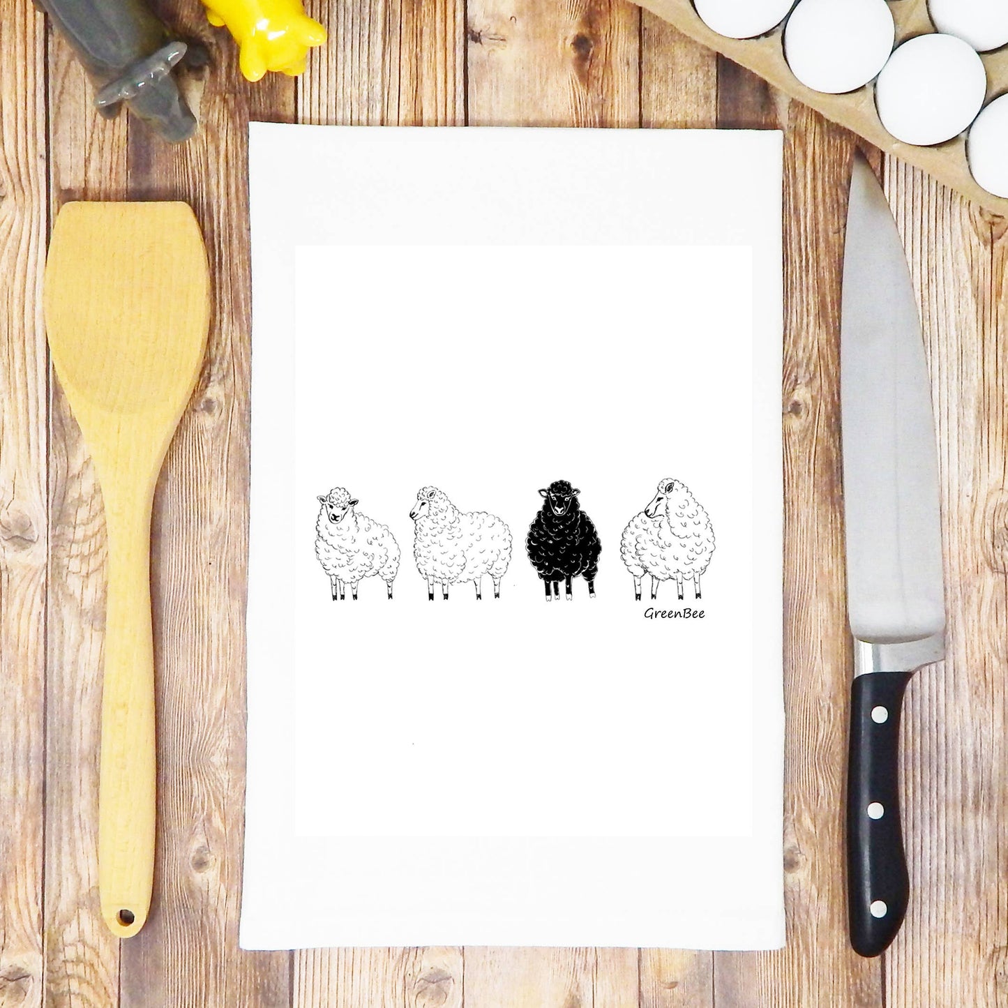 Tea Towel: Black Sheep