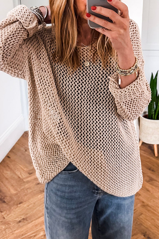 crochet hollow-out jumper