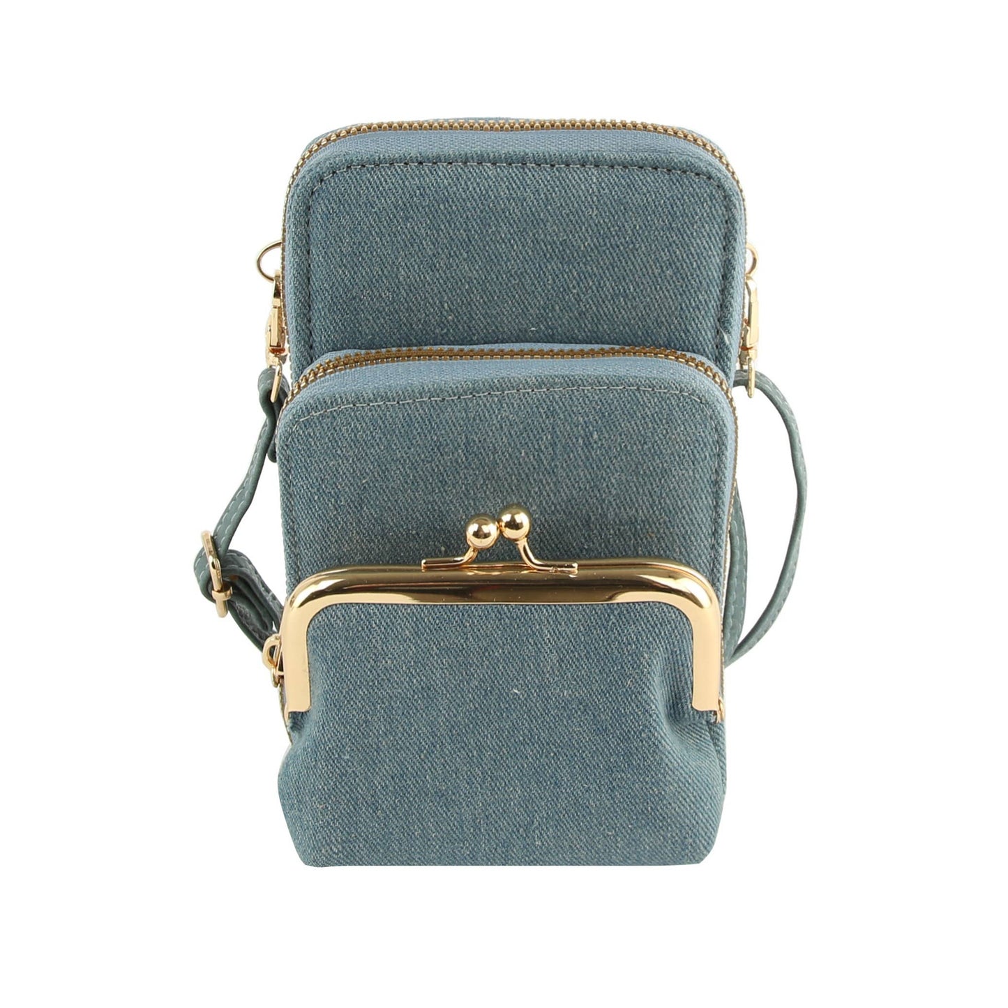 Crossbody Double Zip Handbag