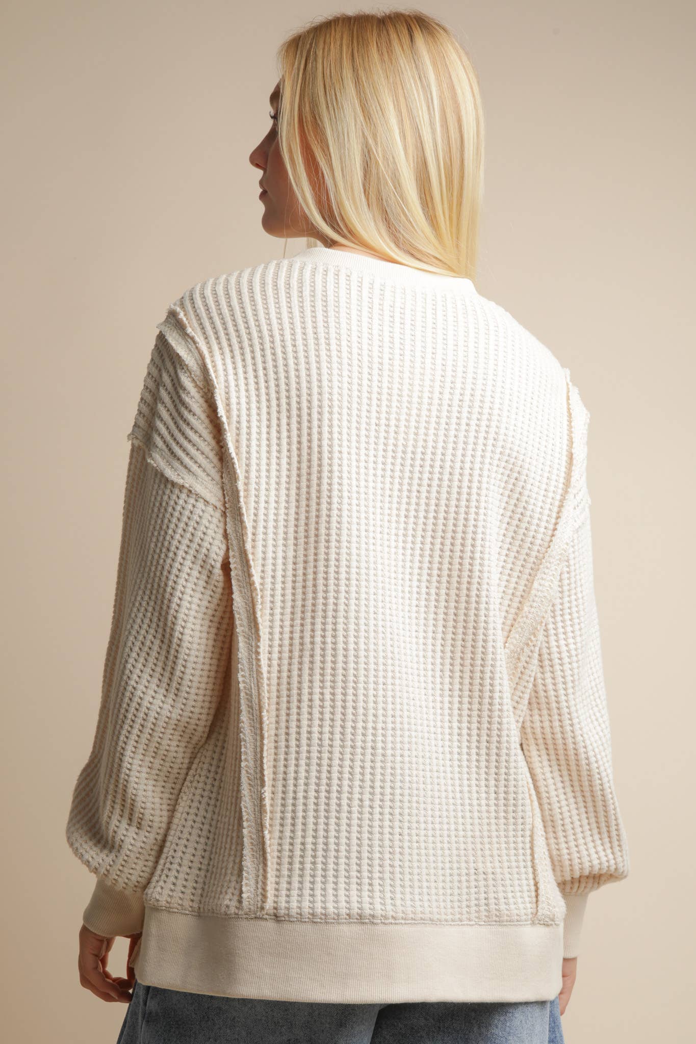Oversized Waffle Long Sleeve