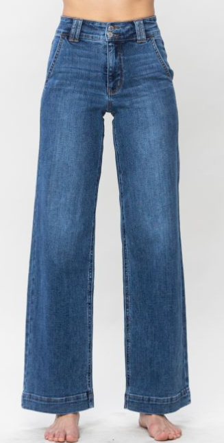 Judy Blue Dark Wide Leg