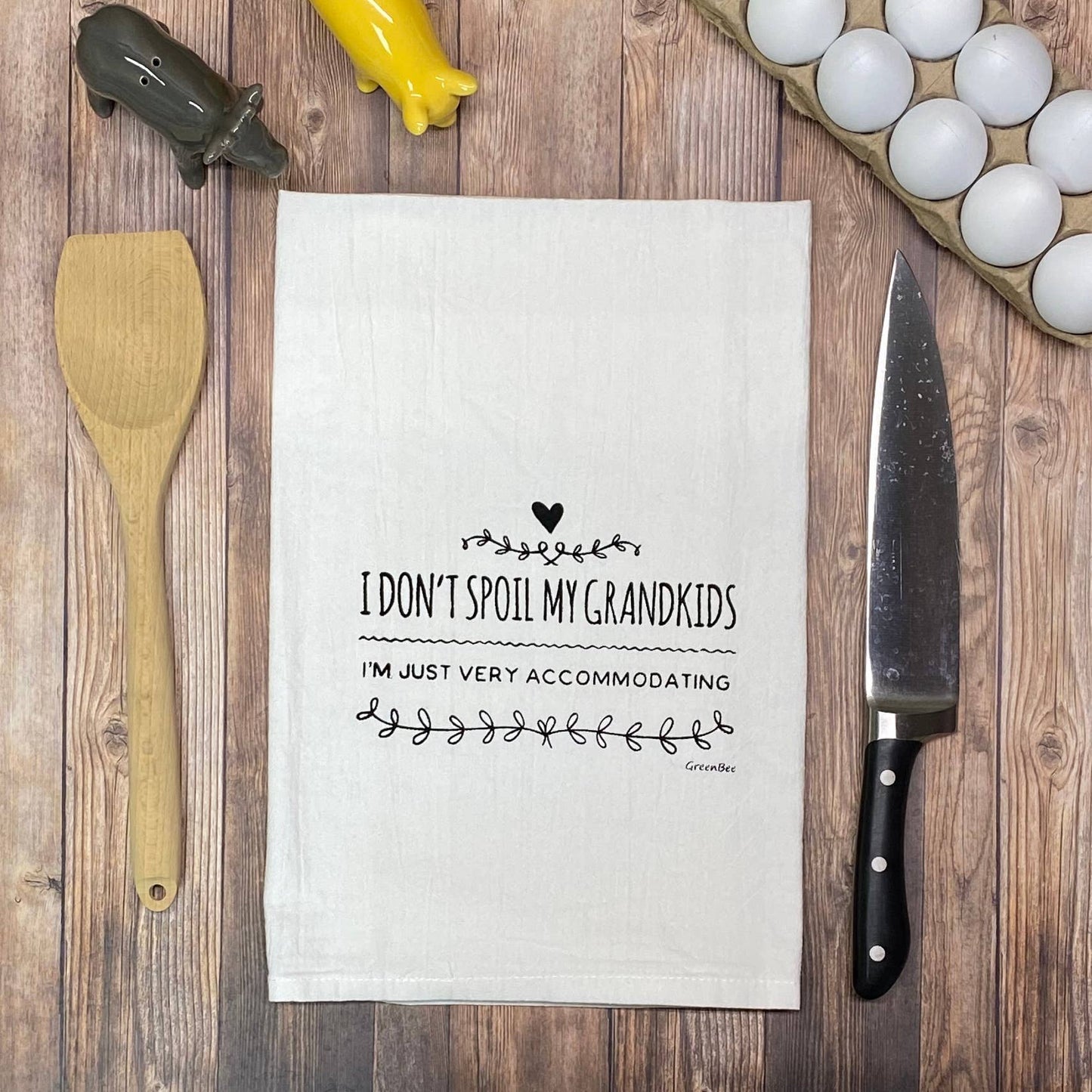 Tea Towel: I Don't Spoil My Grandkids I'm Just Very Accomodating