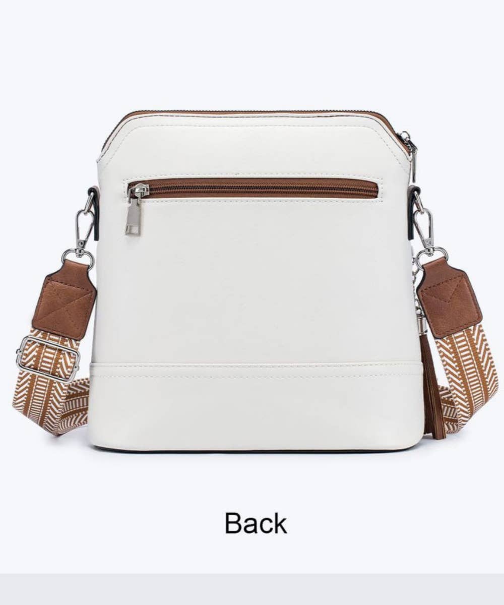 COLOR BLOCK CROSSBODY HANDBAG PURSE