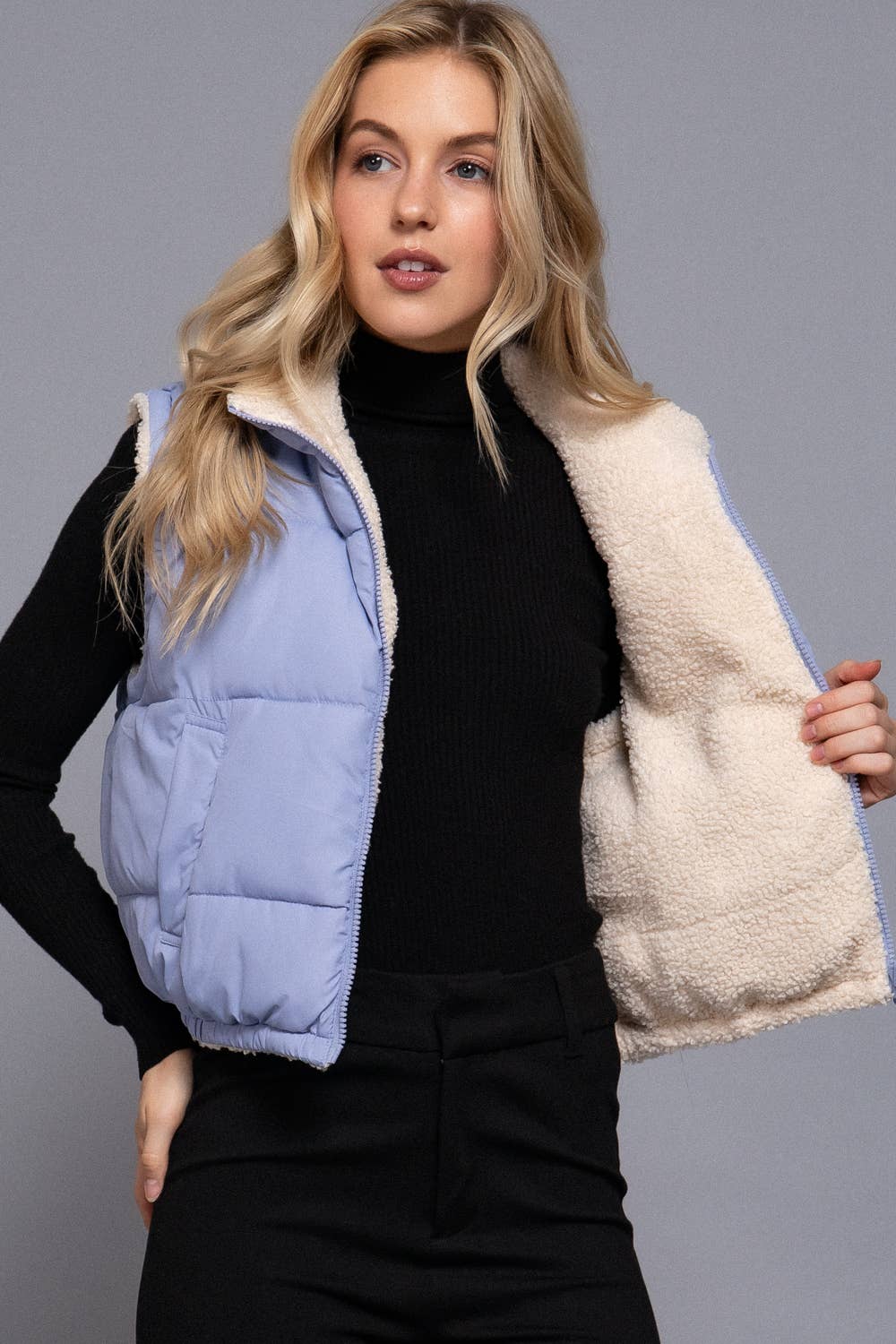 Reversible Fur Padded Vest