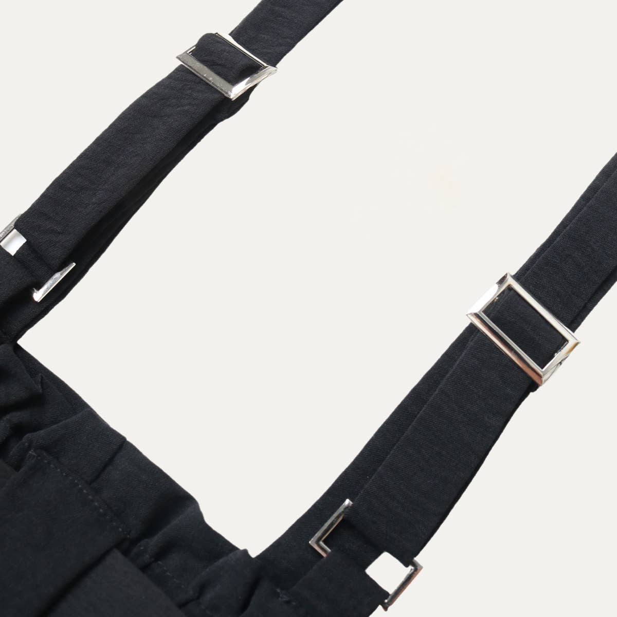 Black High-Waisted Wide-Leg Overalls