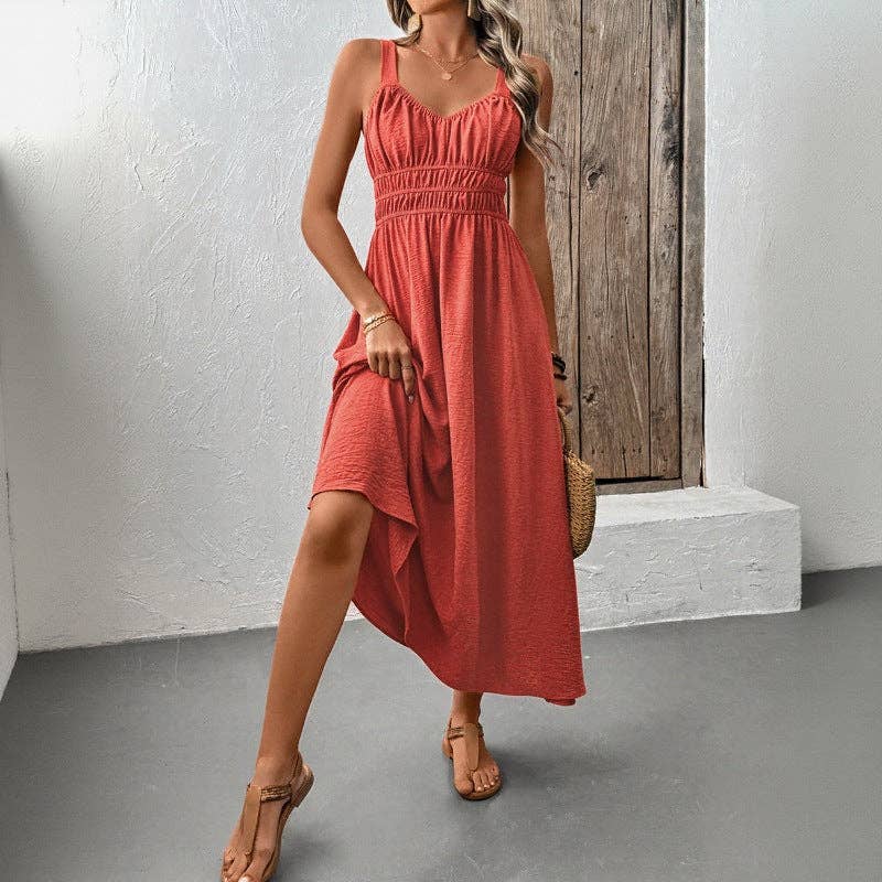 Halter Pleated Dress