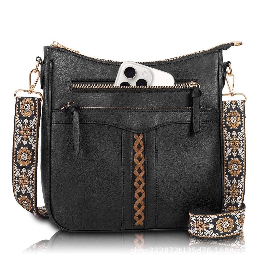 SOLID CROSSBODY HANDBAG PURSE