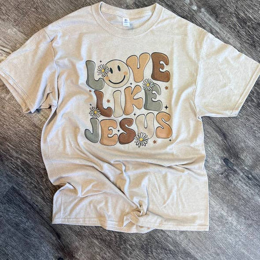 Love Like Jesus on Sand Tee