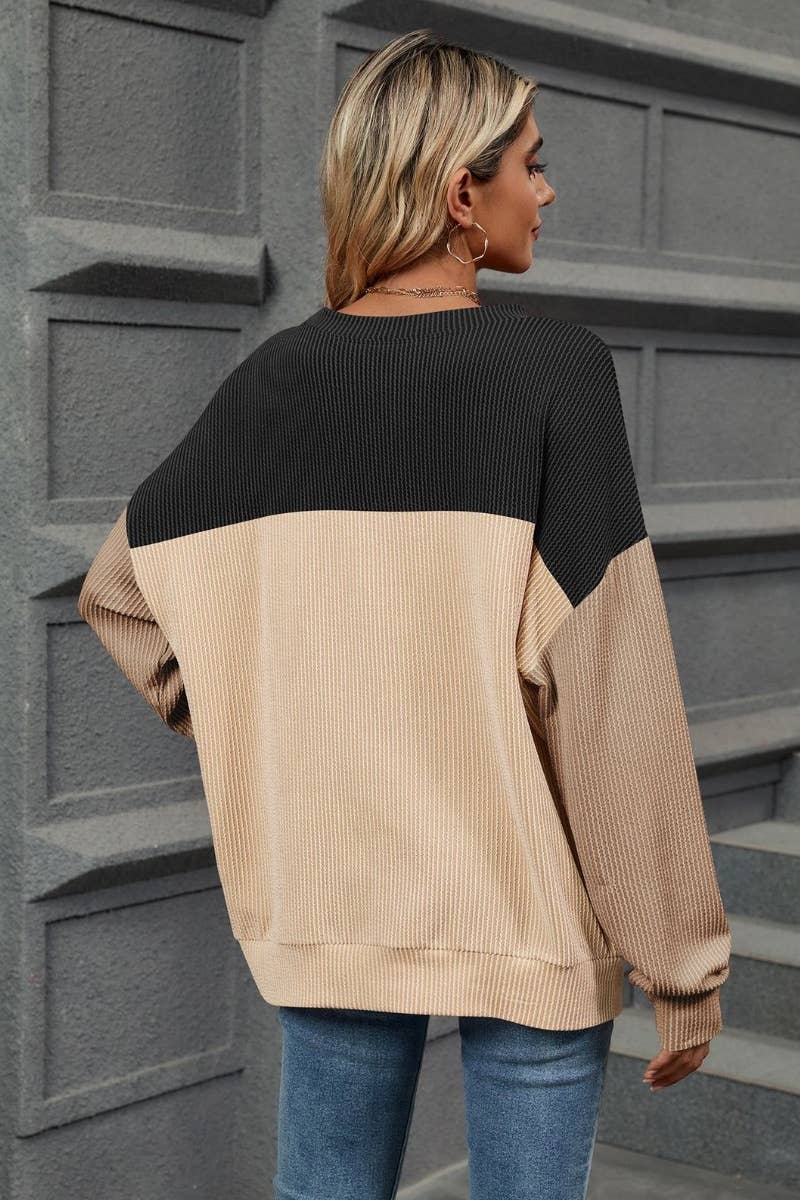 CREW NECK LONG SLEEVE TOP