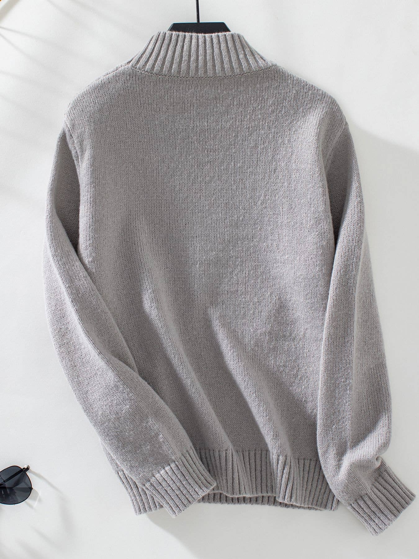 Gray Turtleneck Sweater