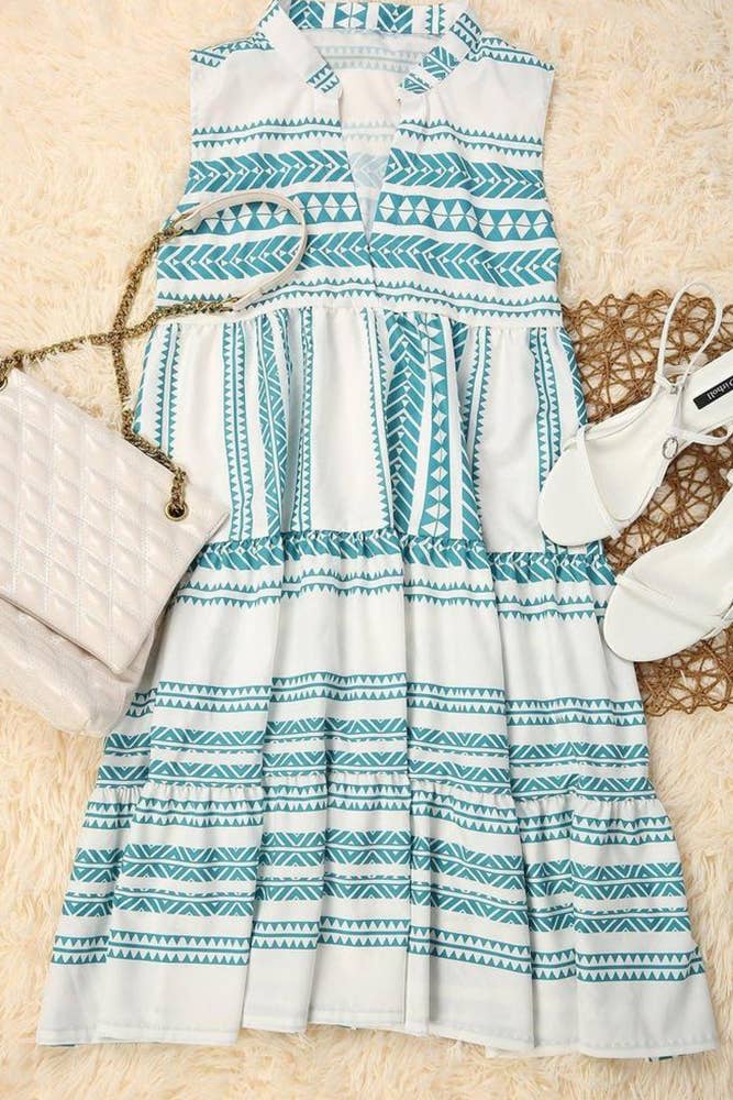 Aztec Print Dress