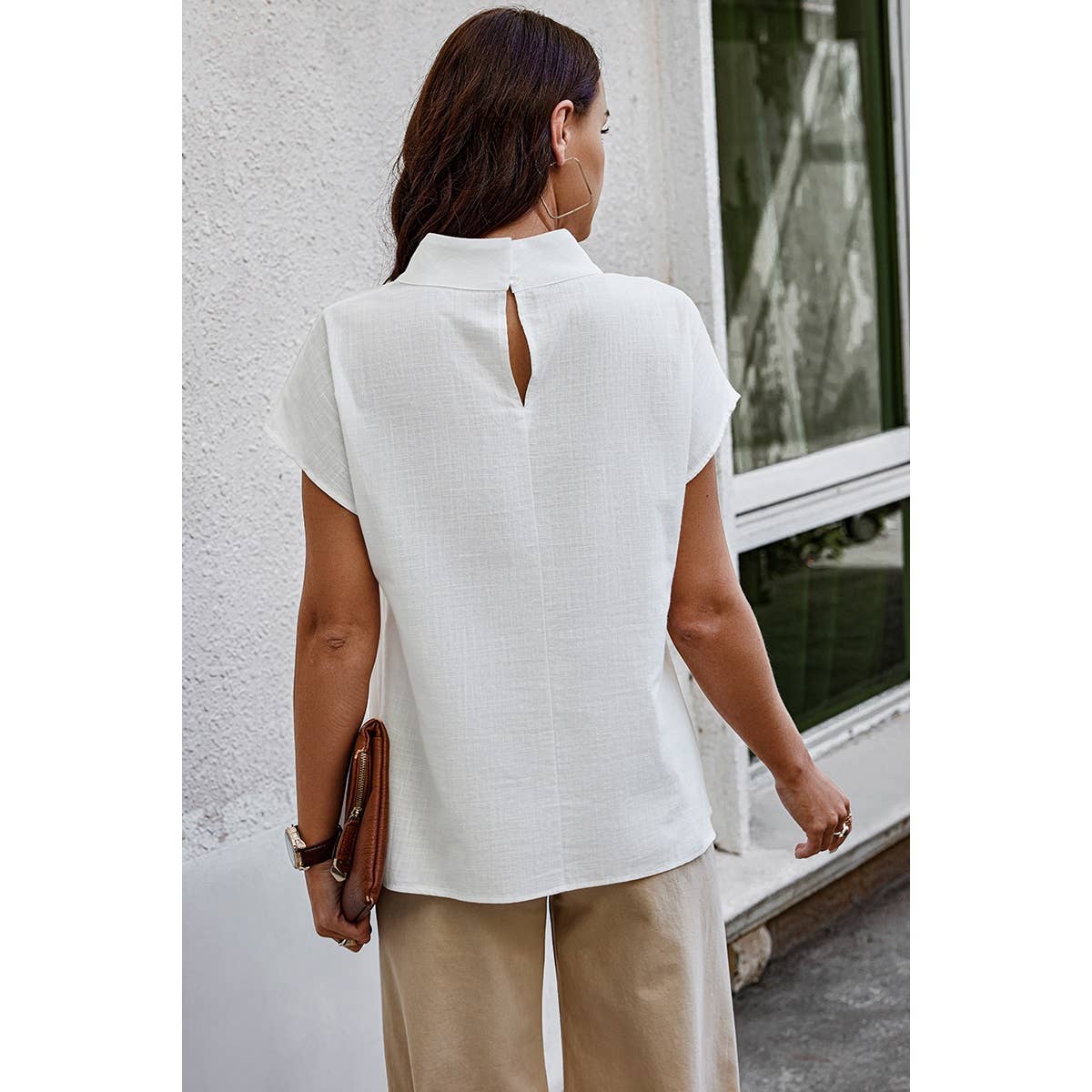 Mock Neck Blouse